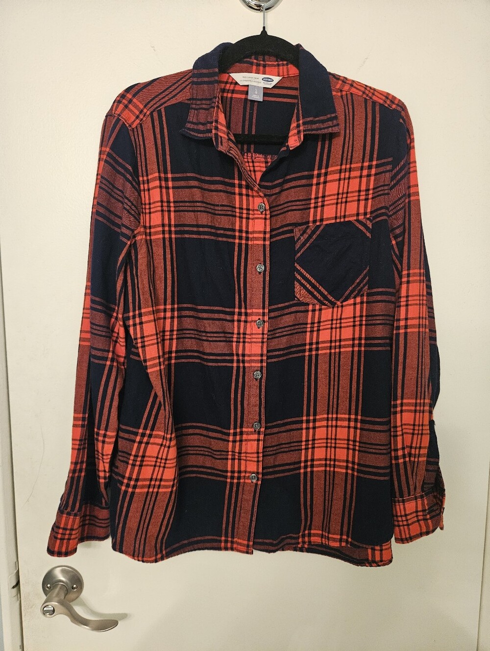 Red And Navy Blouse